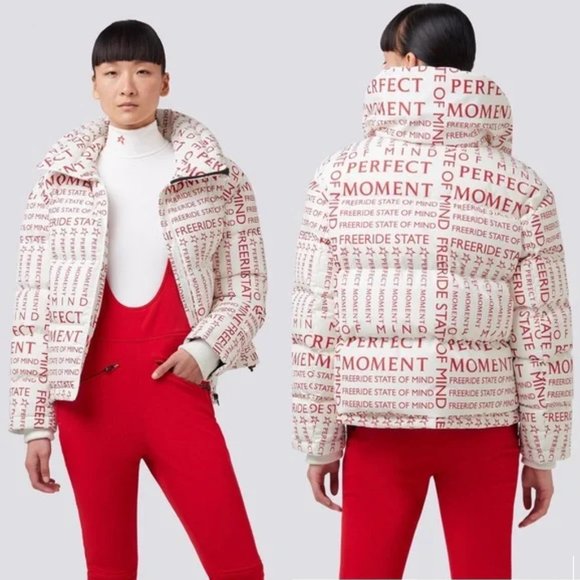 PREOWNED $650 PERFECT MOMENT RED PERFORMANCE SKI STATE DUVET DOWN PUFFER SZ LG - Picture 7 of 10